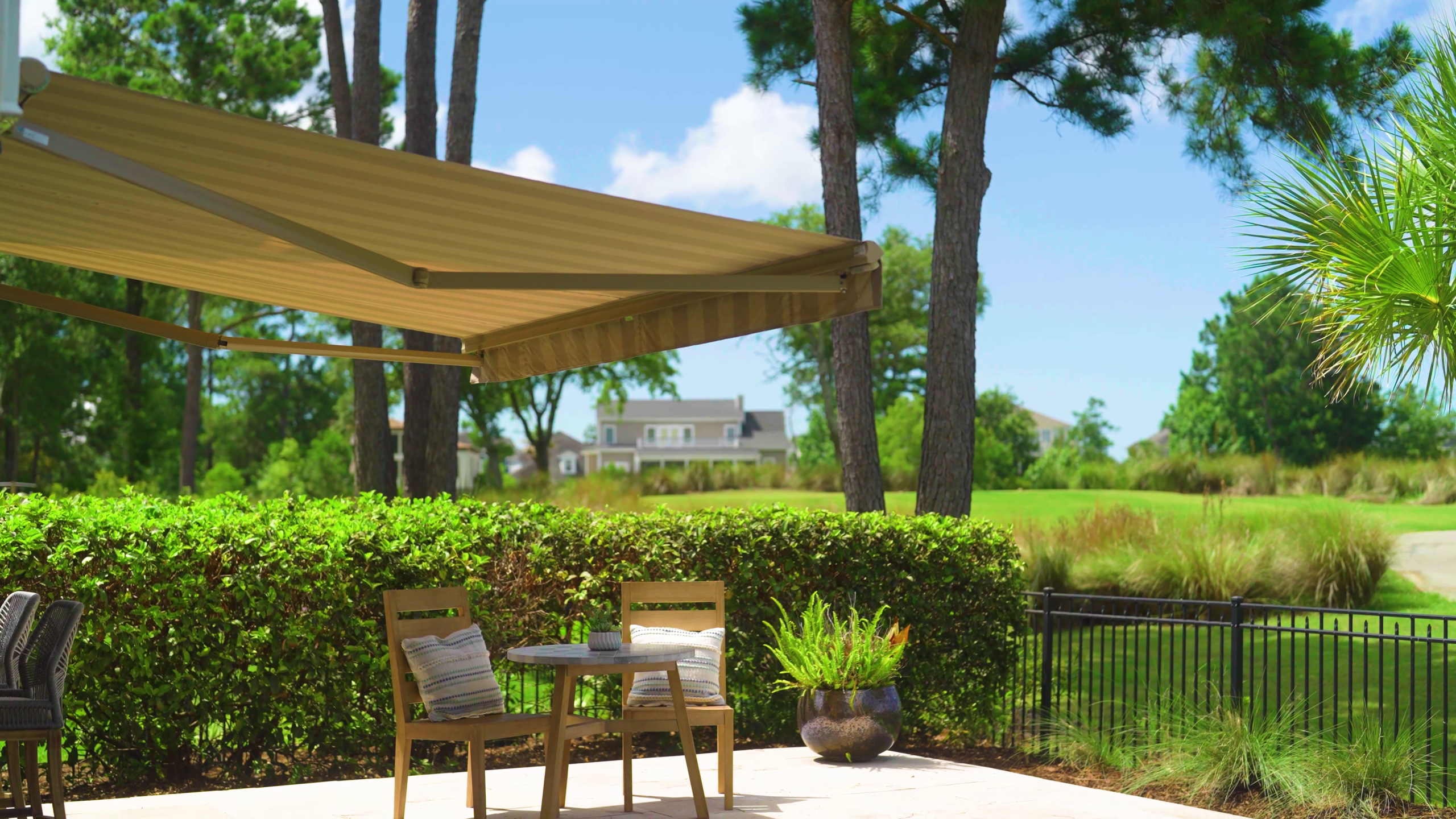 A recent awning installation we completed on a Mount Pleasant, SC